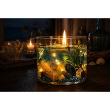 Morpho Aqua Premium Işıklı ve Kokulu Özel Tasarım Mum - Okyanus ve Yasemin Harmanı
