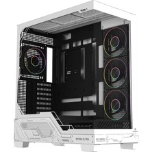 GameBooster Nyvra Ultra 4*argb Pwm Fan Type-C Atx Tower Siyah&beyaz Gaming Kasa (No Psu) (JBST-GBSMS02)