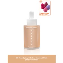 Sopure BB Serum 01 Fair Cilt Tonu Eşitleyici Hafif Kapatıcı, Pembe Alt Tonlu, Beyaz Tenlere Uygun Nemli Bitişli Açık Ton BB Serum-30 ML