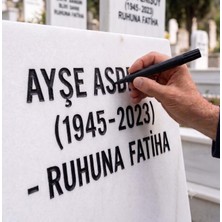 ThreeStep Siyah Mezar Taşı Boyama Kalemi Kalıcı Suya Dayanıklı Mermer ve Granit Yazı Yenileme