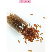 Royaleks Group Uzun Boru Kesme Boncuk Çap 2mm Uzunluk 10 mm - 60 Gram - Şeffaf Kahverengi - BNC285
