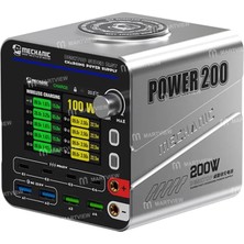 Kızılelma Teknik Mechanic Power 200 Gan Masaüstü Hızlı Şarj Istasyonu, Qc3.0 / Pd3.1 / Kablosuz Şarjı Destekler