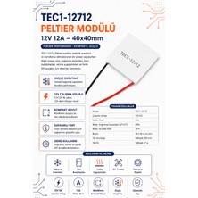 TEC1-12712 Peltier Modülü 12V 12A 40X40MM