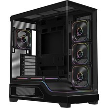 GameBooster Nyvra Sync Elıte 6*argb Pwm Fan Type-C Atx Tower Siyah Gaming (No Psu) (JBST-GBSMS01)