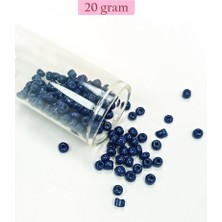 Royaleks Group Dökme Cam Kum Boncuk Büyük Boy (6/0) 4 mm - 20 Gram - Lacivert - BNC098