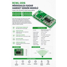 Mikrodalga Radar Hareket Sensör Modülü - RCWL-0516