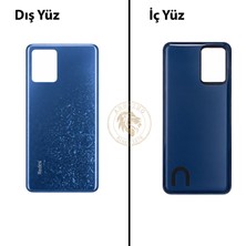 Arsking Poco K50 (F4 Gt) Mavi Arka Pil Kapağı Batarya Kapağı Lazer Kesim Back Cover
