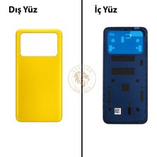 Arsking Poco M4 Pro Sarı Arka Pil Kapağı Batarya Kapağı Lazer Kesim Back Cover