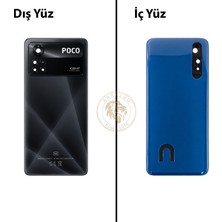 Arsking Poco X4 Pro Siyah Arka Pil Kapağı Batarya Kapağı Lazer Kesim Back Cover