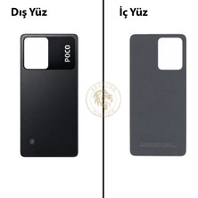 Arsking Poco X5 Pro Siyah Arka Pil Kapağı Batarya Kapağı Lazer Kesim Back Cover