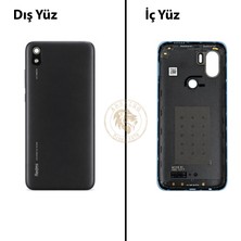 Arsking Redmi 7A Siyah Arka Pil Kapağı Batarya Kapağı Lazer Kesim Back Cover