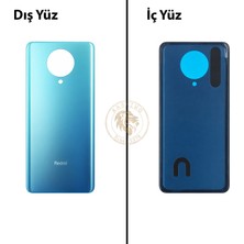 Arsking Redmi K30 Pro Mavi Arka Pil Kapağı Batarya Kapağı Lazer Kesim Back Cover