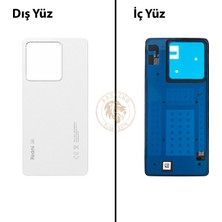 Arsking Redmi Note 13 5g Beyaz Arka Pil Kapağı Batarya Kapağı Lazer Kesim Back Cover