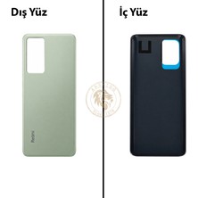 Arsking Redmi K60 Yeşil Arka Pil Kapağı Batarya Kapağı Lazer Kesim Back Cover