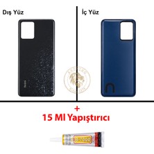 Arsking Yapıştırıcı Poco K50 (F4 Gt) Siyah Yapıştırıcı Arka Pil Kapağı Batarya Kapağı + B-7000 Yapıştırıcı