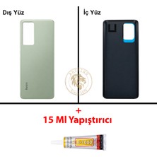Arsking Yapıştırıcı Redmi K60 Yeşil Yapıştırıcı Arka Pil Kapağı Batarya Kapağı + B-7000 Yapıştırıcı