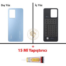 Arsking Yapıştırıcı Redmi Note 12 Buz Mavisi Yapıştırıcı Arka Pil Kapağı + B-7000 Yapıştırıcı
