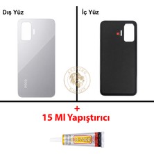 Arsking Yapıştırıcı Poco F7 Gümüş Yapıştırıcı Arka Pil Kapağı Batarya Kapağı + B-7000 Yapıştırıcı