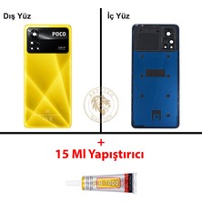 Arsking Yapıştırıcı Poco X4 Pro Sarı Yapıştırıcı Arka Pil Kapağı Batarya Kapağı + B-7000 Yapıştırıcı