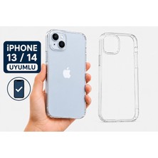 Haskom iPhone 13/14 Şeffaf Darbe Emici Silikon Kılıf Kamera Korumalı Premium Tpu