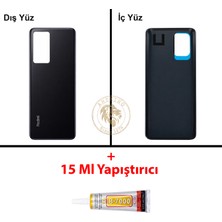 Arsking Yapıştırıcı Redmi K60 Siyah Yapıştırıcı Arka Pil Kapağı Batarya Kapağı + B-7000 Yapıştırıcı