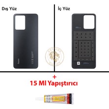 Arsking Yapıştırıcı Redmi Note 12 Oniks Gri Yapıştırıcı Arka Pil Kapağı + B-7000 Yapıştırıcı