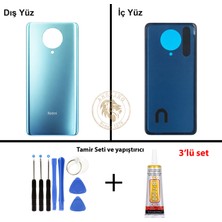 Arsking Yapıştırıcı Redmi K30 Pro Aqua Yapıştırıcı Arka Pil Kapağı + Yapıştırıcı ve Vida Seti