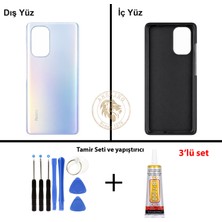 Arsking Yapıştırıcı Redmi K40 Pro Dreamland Yapıştırıcı Arka Pil Kapağı + Yapıştırıcı ve Vida Seti