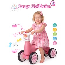 Babycim Işıklı ve Müzikli 4 Tekerlekli Ilk Denge Bisikletim – Pembe