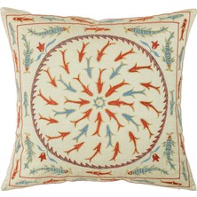 Soho Antiq Miran Ipek Işlemeli Kırlent 50X50 cm