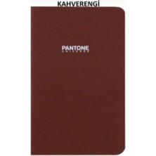 Pantone Medium Boy Çizgisiz Defter Kahverengi 9 x 13,5 cm