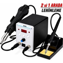 Multizone Lehimleme Istasyonu Sıcak Hava Tabancası Üflemeli Havya 8586 Dijital 2'si 1 Arada 700W  Ayarlanabilir Sıcaklık