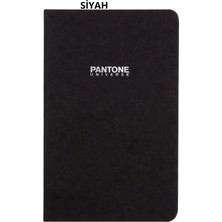 Pantone Medium Boy Çizgisiz Defter Siyah 9 x 13,5 cm