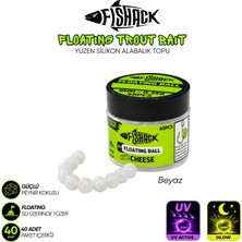 Yüzen Silikon Alabalık Topu - Fishack Eggx - 40 Adet - Peynir Kokulu - Renk Beyaz