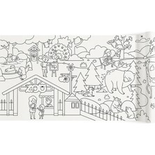 Mideer Yapışkanlı Boyama Rulosu - Hayvanat Bahçesi, 4 Metre