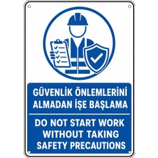 Ti Play Güvenlik Önlemlerini Almadan Işe Başlama 21X30CM Pvc Isg Levha