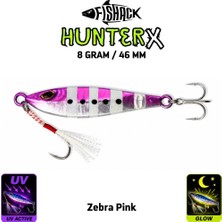 Metal Jig Yem - Fishack Hunterx - 8g 46MM - Renk Zebra Pink