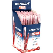 Pensan 2270 Büro Tükenmez Kalem 1mm Kirmizi 50LI Paket