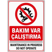 Ti Play Bakım Var Çalıştırma 21X30CM Pvc Isg Levha