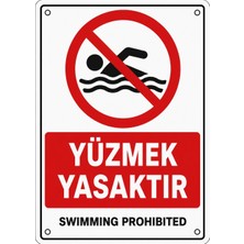 Ti Play Yüzmek Yasaktır 21X30CM Pvc Isg Levha