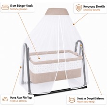 Chubby Baby Cibinlikli Sallanır Tüllü Sepet Beşik Sünger Yataklı