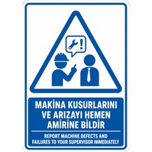 Ti Play Makine Kusurlarını ve Arızayı Hemen Amireine Bildir 21X30CM Pvc Isg Levha