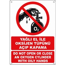 Ti Play Yağlı El Ile Oksijen Tüpünü Açıp Kapama 21X30CM Pvc Isg Levha