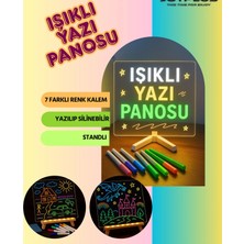 Ynt İthalat Neon Işıklı 7 Renk Işık Boyama Kalemli LED Resim Panosu Boyama Tahtası Kalemleri 20 x 20