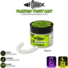 Yüzen Silikon Alabalık Topu - Fishack Eggx - 40 Adet - Sarımsak Kokulu - Renk Beyaz