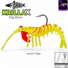 Silikon Karides Yem Fishack Krillax - Uv Boyalı - 11G 70MM - Renk Lemon Tiger