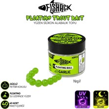 Yüzen Silikon Alabalık Topu - Fishack Eggx - 40 Adet - Sarımsak Kokulu - Renk Yeşil
