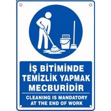 Ti Play Iş Bitiminde Temizlik Yapmak Mecburidir 21X30CM Pvc Isg Levha