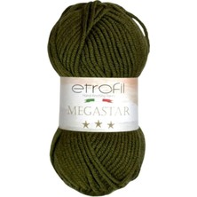 Etrofil Megastar El Örgü Ipi 100 gr 110 M %75 Akrilik %25 Yün Kalın Örgü İPI-74065