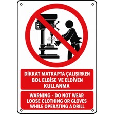 Ti Play Dikkat Matkapta Çalışırken Bol Elbise ve Eldiven Kullanma 21X30CM Pvc Isg Levha